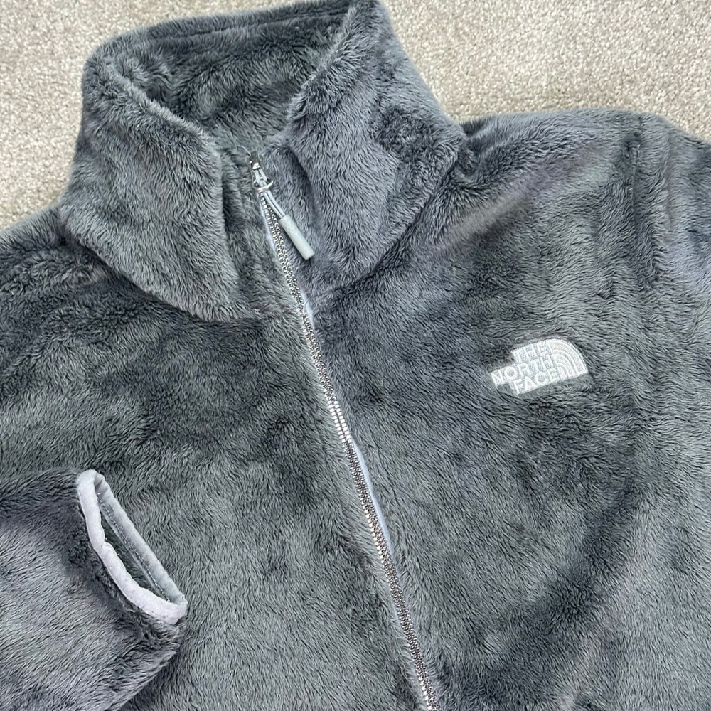 The North Face Womens Medium Gray Fleece Full‎ Zip Jacket Coat